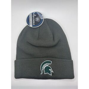 Michigan State Spartans NCAA TOW Cuffed Knit Beanie Men's Charcoal MSU Hat Cap